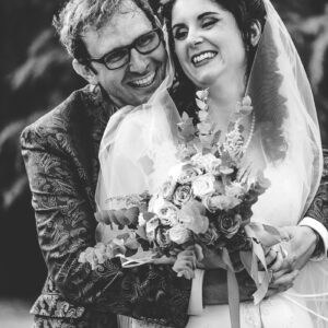 Fotografie in bianco e nero degli sposi