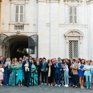 Foto di gruppo battesimo a Roma